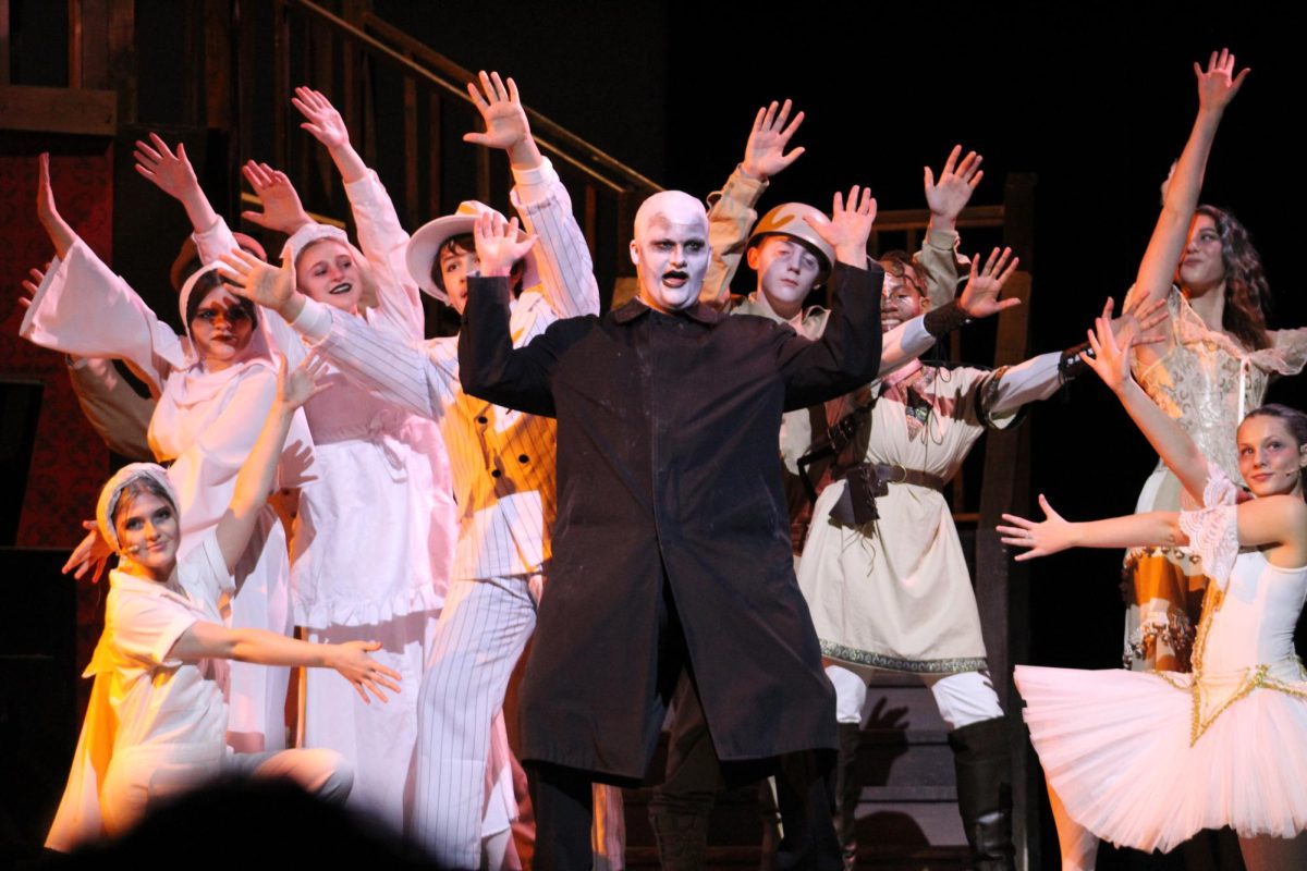 Owen Dennis (10) as Uncle Fester performs in the “Let’s Not Talk About Anything Else But Love (Reprise.)” Uncle Fester was on a mission to help Wednesday and Lucas in their journey to finding love and merging their families.