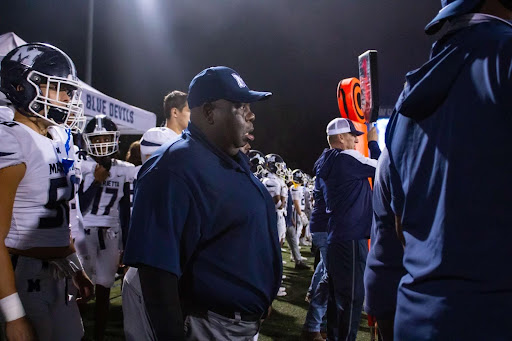 Ruben Sands is taking in the final moments of the season in the game against North Paulding High School. 