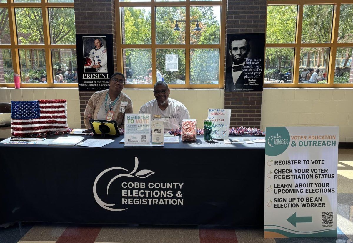 The Cobb County Elections & Registration booth.